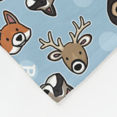 Niedliche und freundliche Waldtiere, Monogramm hin Fleecedecke (Ecke)