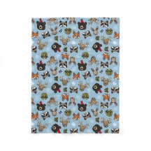 Niedliche und freundliche Waldtiere, Monogramm hin