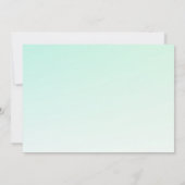 Niedliche und glückliche blaugrüne Qualle Dankeskarte (Rückseite)