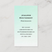 Niedliche und glückliche blaugrüne Qualle Visitenkarte (Rückseite)