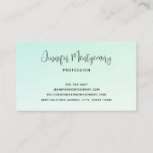 Niedliche und glückliche blaugrüne Qualle Visitenkarte (Rückseite)