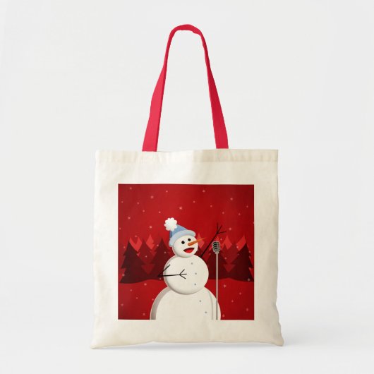 Niedliche und glückliche Snowman Weihnachten Tragetasche (Vorne)