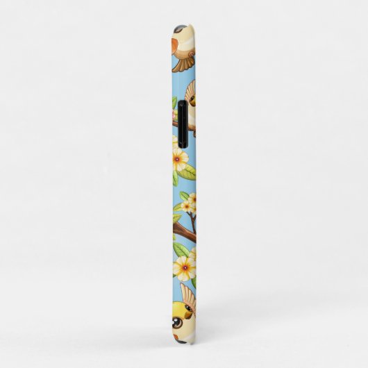Niedliche und glückliche Vögel unter Frühlingsblum Case-Mate iPhone Hülle (Hinten/Rechts)