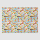 Niedliche und glückliche Vögel unter Frühlingsblum Seidenpapier (Vorderseite)