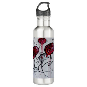 Niedliche und graue Kreatur Whimsical Goth Horror  Trinkflasche