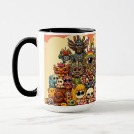 "Niedliche und grauenhafte Monster-Wiedersehen" Tasse