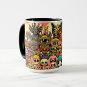 "Niedliche und grauenhafte Monster-Wiedersehen" Tasse (Vorderseite Links)