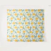 Niedliche und helle Landfarm Gelbes Zitronenmuster Wandteppich (Vorderseite (Horizontal))