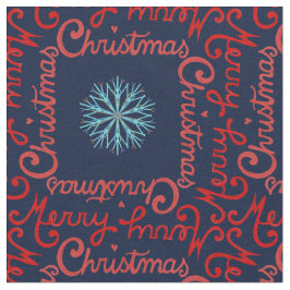 Niedliche und Hübsche Snowflake Frohe Weihnachtsna Stoff