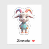 niedliche und hübsche Ziege als Maler Aufkleber (Blatt)