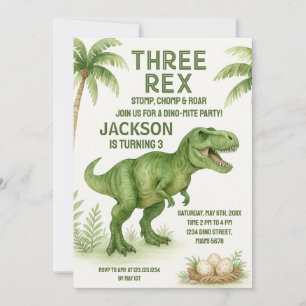 Niedliche und individuell anpassbare Dino Party Ca Feiertagskarte