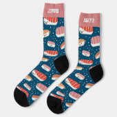 Niedliche und Kawaii Sushi Muster japanische Küche Socken (Linkes Detail)