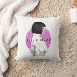 Niedliche und klassische Girl Pink und Black Kissen