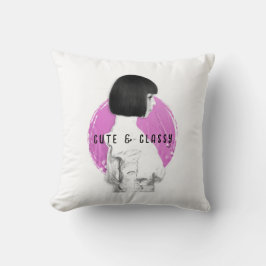 Niedliche und klassische Girl Pink und Black Kissen