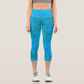 Niedliche und komfortable Capris All-over Türkis P (Vorderseite)