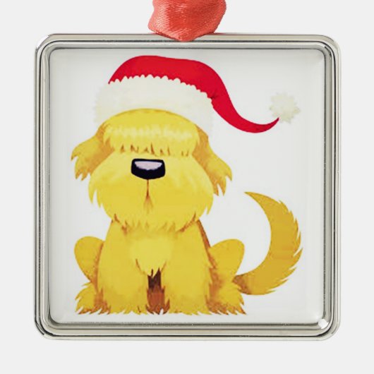 *NIEDLICHE UND KÜCHTE CHRISTMAS DOG* CHRISTMAS ORN ORNAMENT AUS METALL (Vorne)