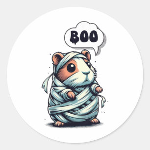 Niedliche und leckere Guinea Pig Halloween Runder Aufkleber