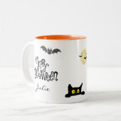 Niedliche und leckere Halloween-Zwei-Tone-Kaffee-T Zweifarbige Tasse (Vorderseite Links)
