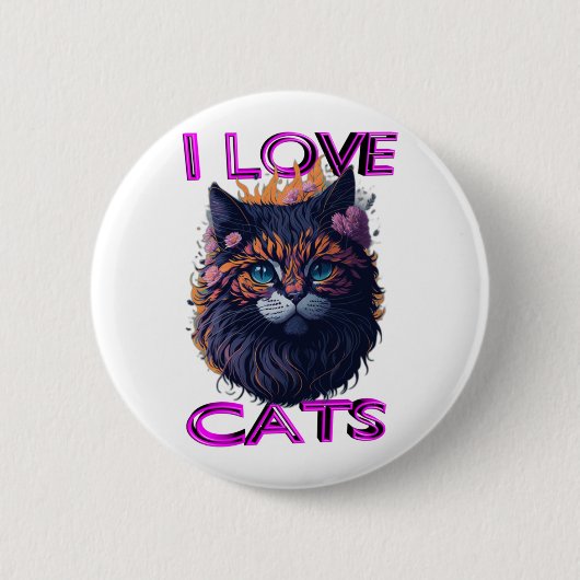 Niedliche und liebliche Katze s5 Button (Vorderseite)
