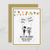 Niedliche und lustige Alternativhochzeit retten de Einladung (Vorne/Hinten)