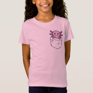 Niedliche und lustige Axolotl in Tasche T - Shirt 