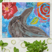 Niedliche und lustige Bickering Crows Küchentuch (Gefaltet)