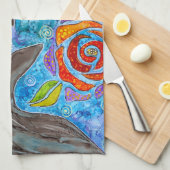 Niedliche und lustige Bickering Crows Küchentuch (Viertel Falte)