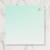 Niedliche und lustige blaugrüne Qualle Vielen Dank Geschenkanhänger (Rückseite)