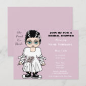 Niedliche und lustige Brautdusche Einladungspostkarte (Vorne/Hinten)