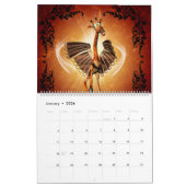 Niedliche und lustige Cartoon-Giraffe Kalender (Jan 2026)