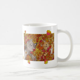 Niedliche und lustige Cat-Tasse für Herbst "Sprung Kaffeetasse