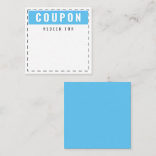 Niedliche und lustige Coupons   Blank Sky Blue Mitteilungskarte