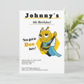 Niedliche und lustige Einladung zum Geburtstag ein (Stehend Vorderseite)