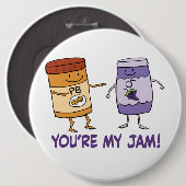 Niedliche und lustige Erdnussbutter sind Sie mein Button (Vorne & Hinten)