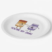 Niedliche und lustige Erdnussbutter sind Sie mein Pappteller (Schrägansicht)