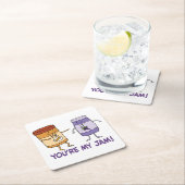 Niedliche und lustige Erdnussbutter sind Sie mein Rechteckiger Pappuntersetzer (Vor Ort)