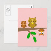 niedliche und lustige Eule Postkarte (Vorne/Hinten)