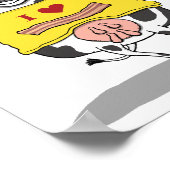 Niedliche und lustige Freunde von Kuh und Schwein Poster (Ecke)