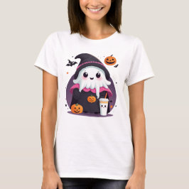 niedliche und lustige Geisterhalloween Schokolade T-Shirt