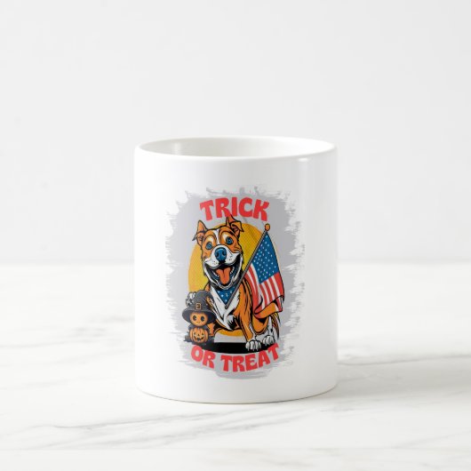 Niedliche und lustige Halloween-Tasse mit Hund Kaffeetasse (Mittel)