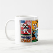 Niedliche und lustige Halloween-Tasse mit Hund Kaffeetasse (Links)