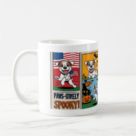 Niedliche und lustige Halloween-Tasse mit Hund Kaffeetasse