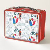 Niedliche und lustige Handzeichnung Metall Brotdose (Vorderseite)