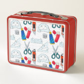 Niedliche und lustige Handzeichnung Metall Brotdose (Rückseite)