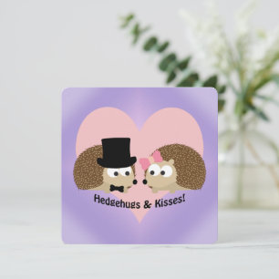 Niedliche und lustige Hedgehugs und Kisses Karte
