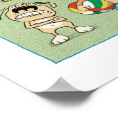 Niedliche und lustige Hunde-Regel-Poster Poster (Ecke)