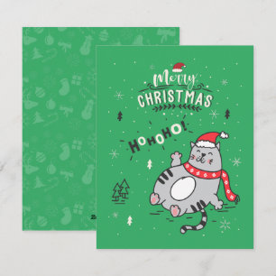 Niedliche und lustige Katze Weihnachten freudige G