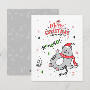 Niedliche und lustige Katze Weihnachten freudige G