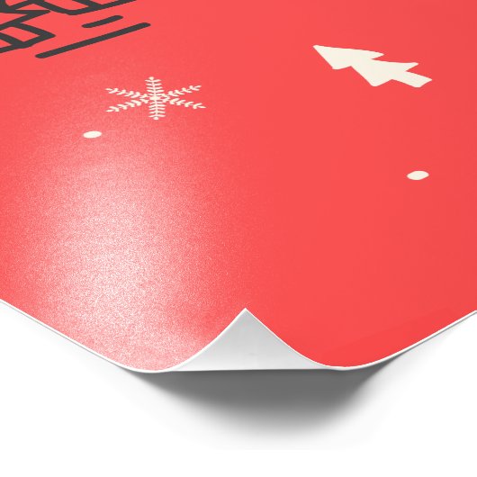 Niedliche und lustige Katze Weihnachten freudige G Fotodruck (Ecke)