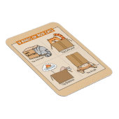 Niedliche und lustige Katzen in Kisten Magnet (Rechte Seite)